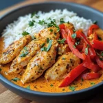 Creamy Paprika Chicken with Rice