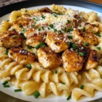 Creamy Parmesan Rotini with Garlic Butter Chicken