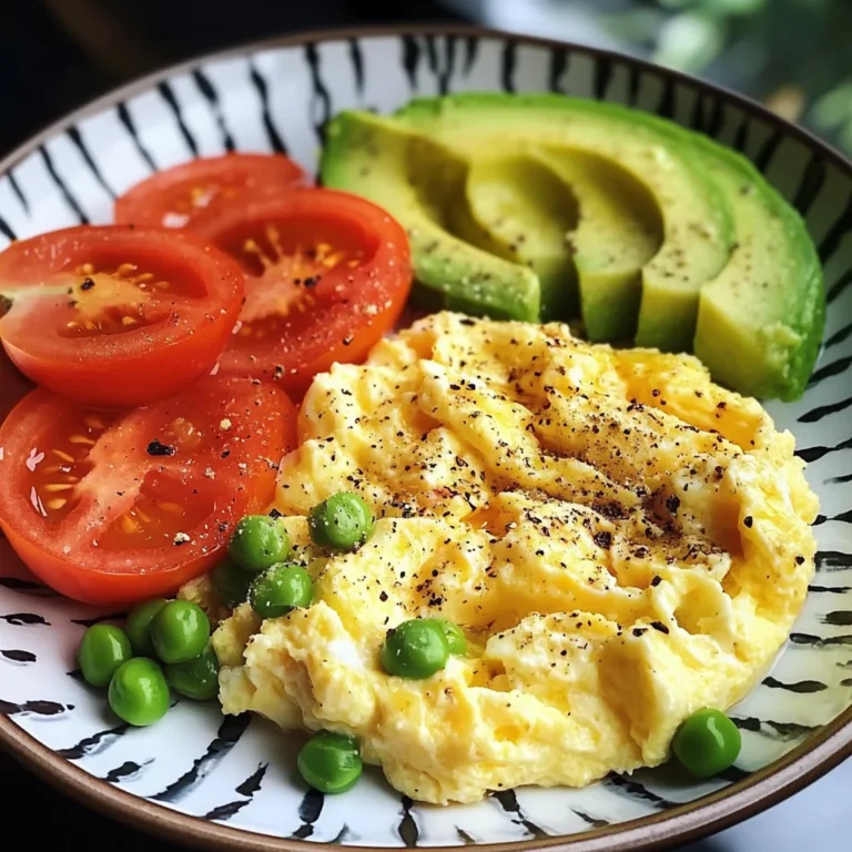 Creamy Scrambled Eggs with Tomato & Avocado