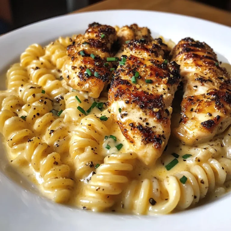 Creamy Velveeta Rotini with Seared Garlic Chicken