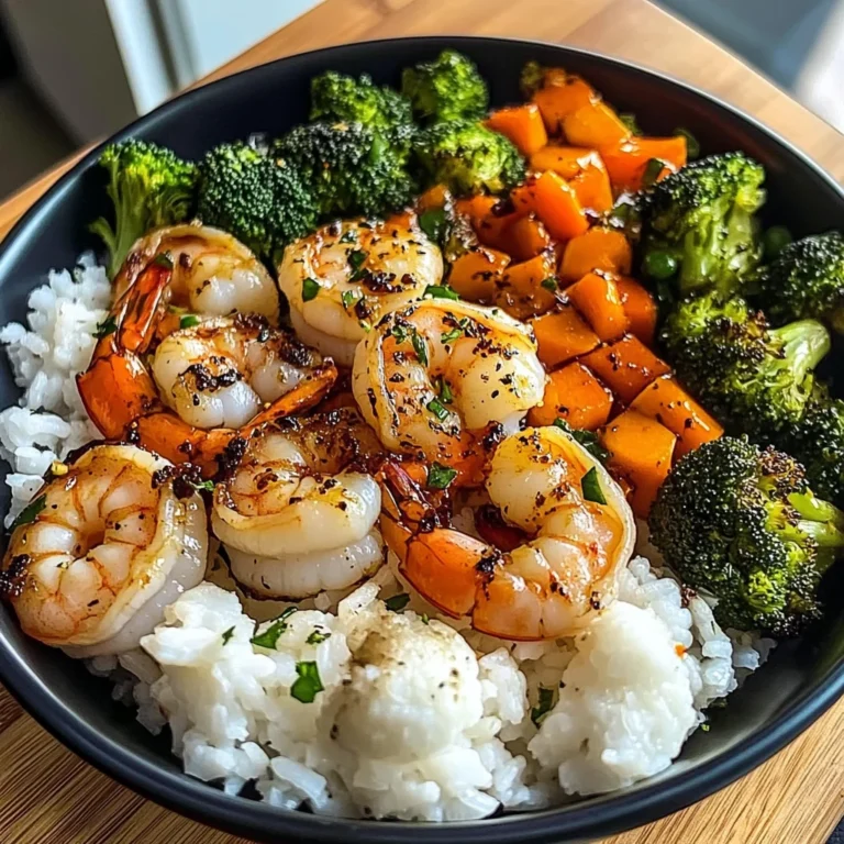 Garlic Butter Shrimp with Steamed Rice & Mixed Vegetables