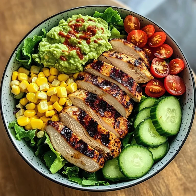 Grilled Chicken Bowl with Veggies & Guacamole