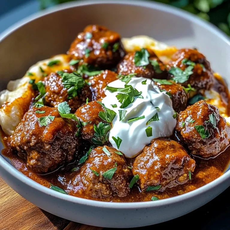 Harissa Beef Meatballs with Yogurt Sauce and Garlic Naan