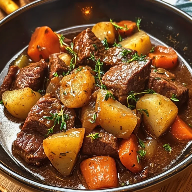 Hearty Homestyle Beef Stew with Root Vegetables