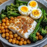 Protein Power Plate with Fish, Roasted Chickpeas & Veggies