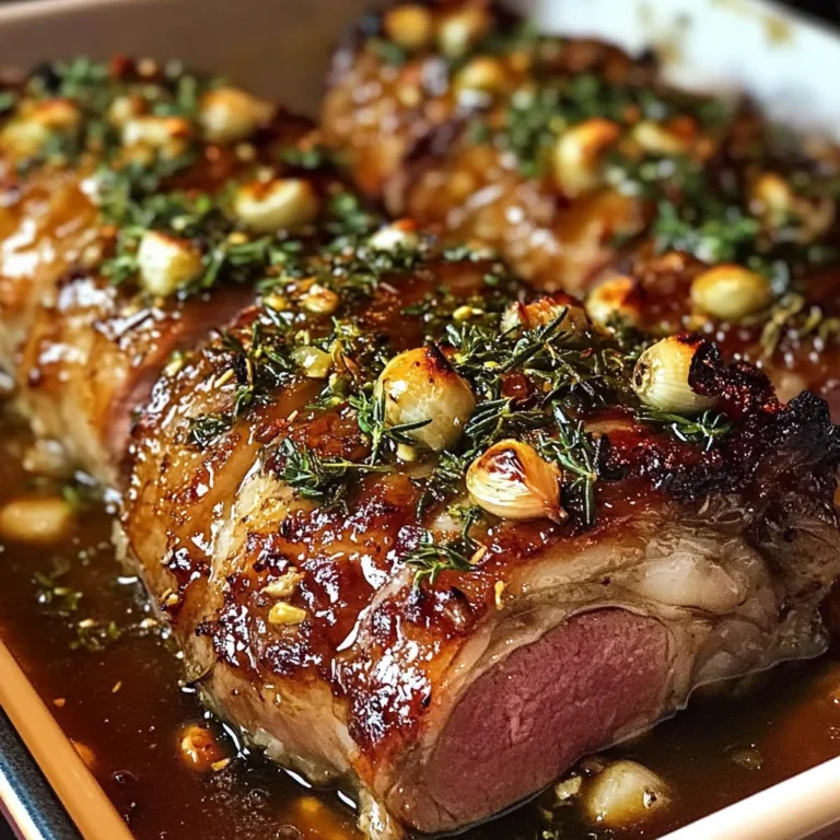 Slow-Roasted Lamb Shoulder with Honey-Garlic Mustard Glaze