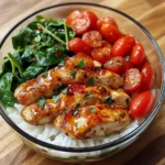 Spicy Honey Garlic Chicken Meal Prep Bowl
