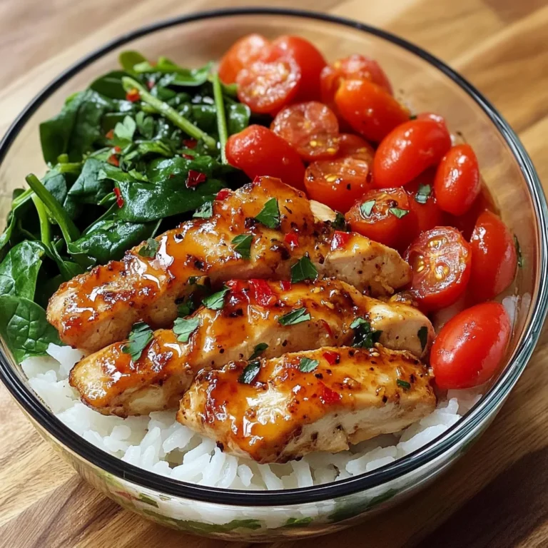 Spicy Honey Garlic Chicken Meal Prep Bowl