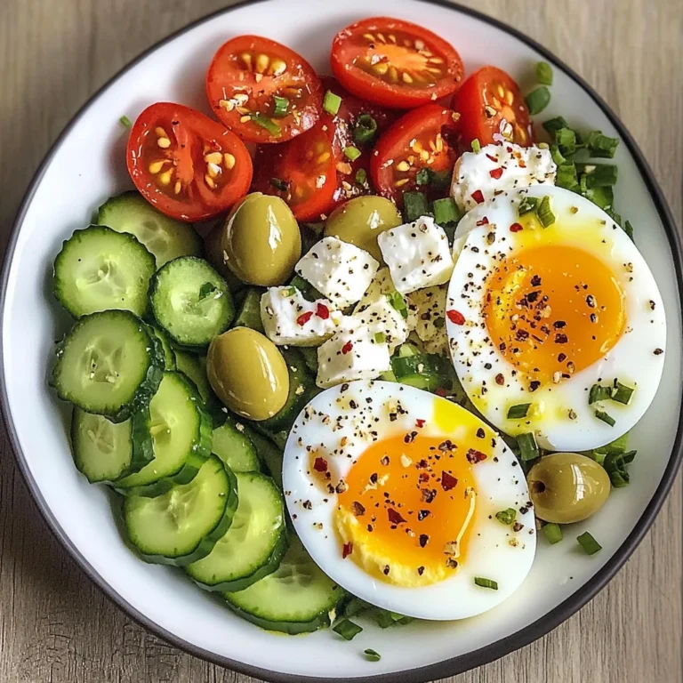 Turkish-Style Protein Plate with Eggs, Feta & Veggies